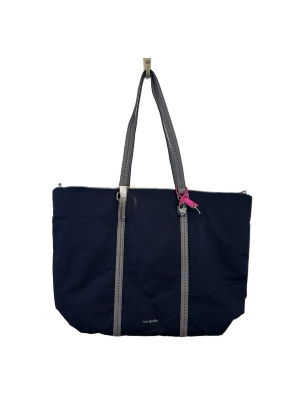 Vera Bradley Midtown Tote Classic Navy Zip Top Laptop Work Bag Purse NWOT